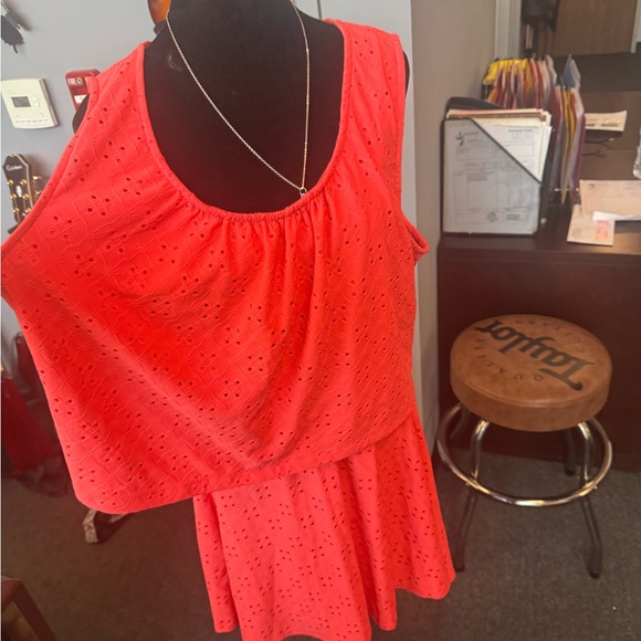 Torrid 3X Orange Two Piece Skirt Set - Picture 3 of 3